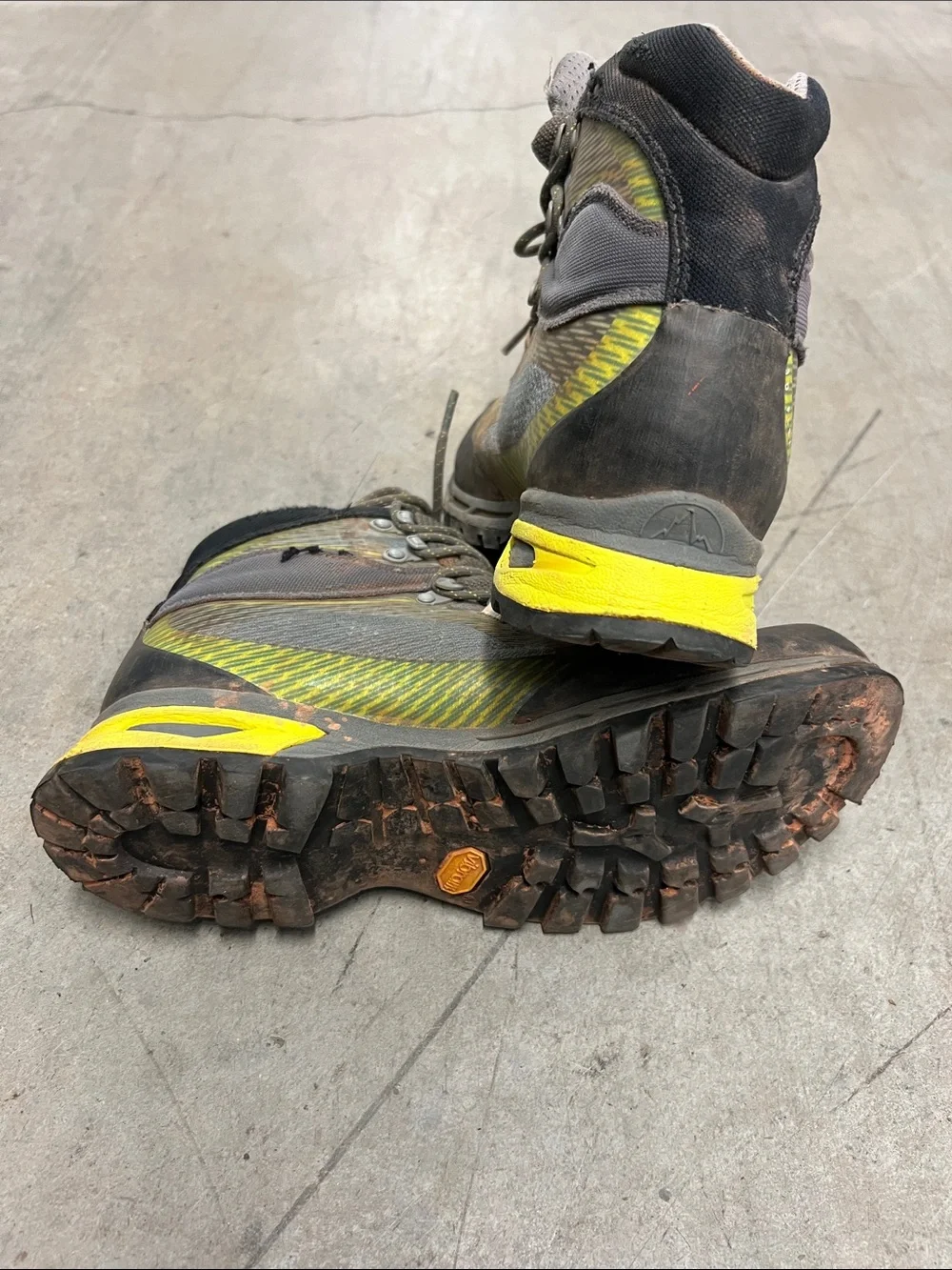 La Sportiva Men's Gray and Yellow Green Trail Boots